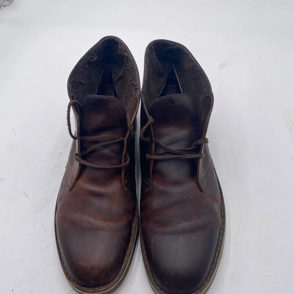 Clarks Desert Boot Chukka Mens 12 Beeswax Brown Leather Classic 26034135 Ankle